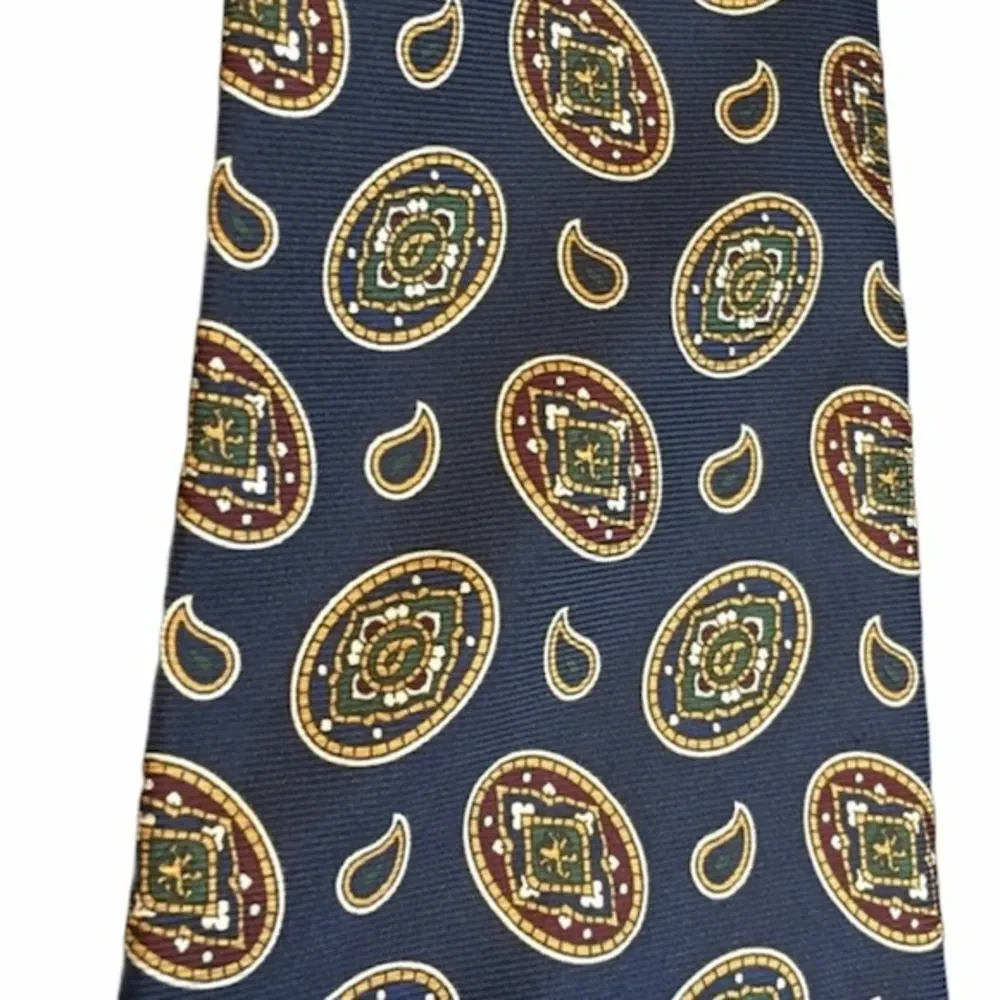 Tommy Hilfiger Paisley Tie Blue Red - Picture 3 of 6